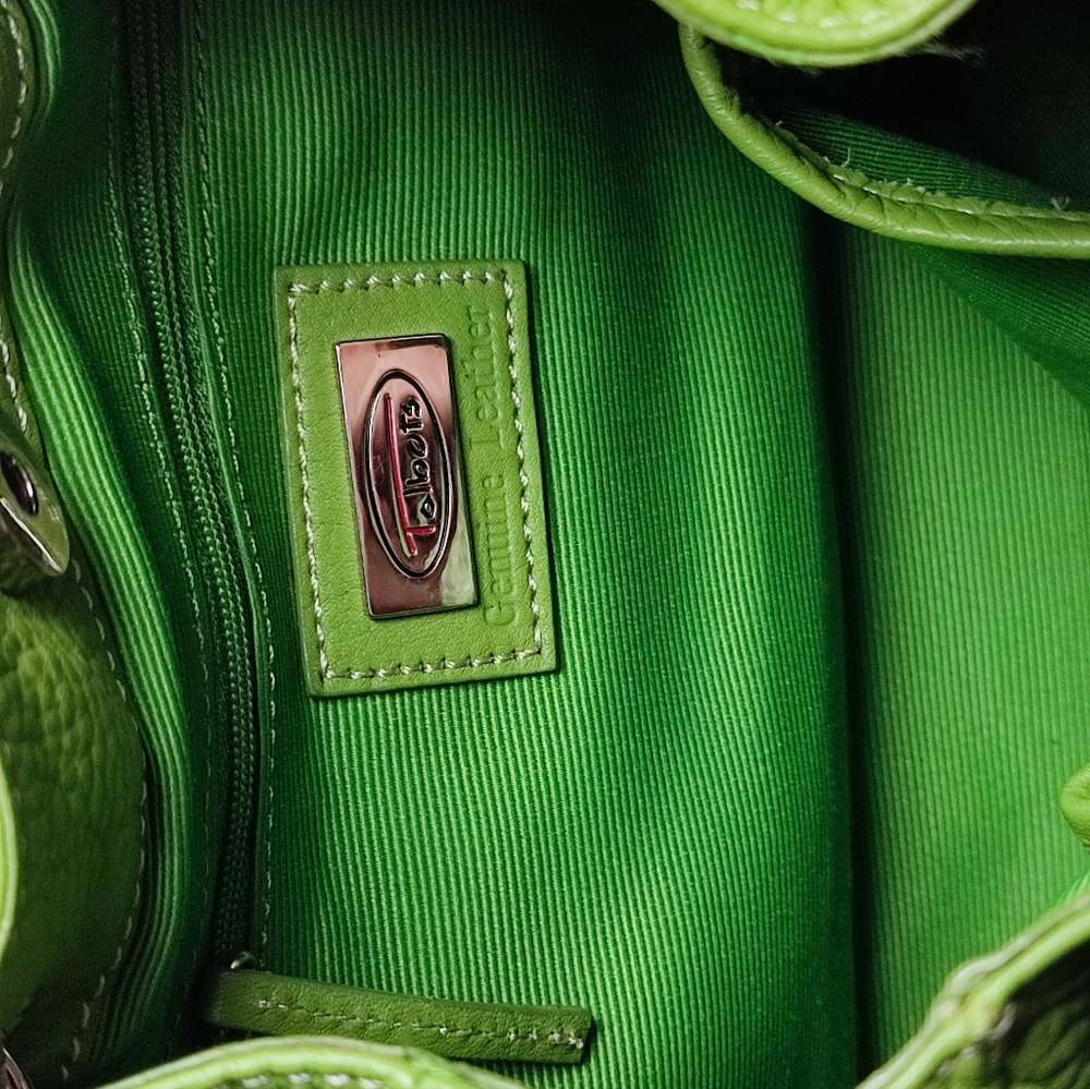 TALBOTS Shoulder Hand Bag Satchel HOBO Light Green High Quality Leather NWOT - Picture 10 of 12